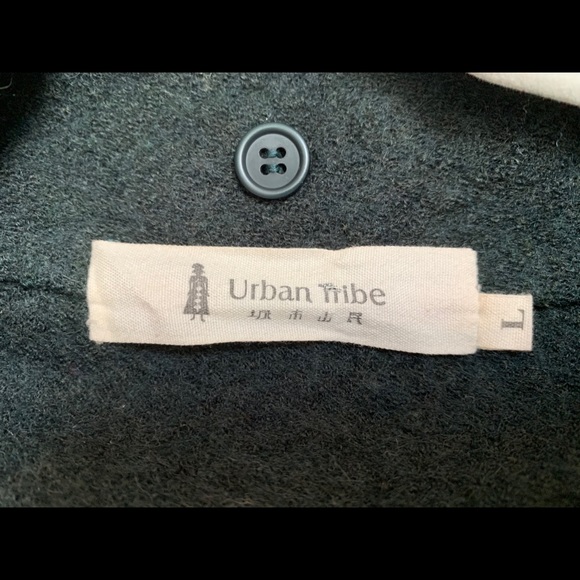Urban Tribe Green Wool Jacket Size Large - Picture 7 of 10